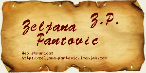 Željana Pantović vizit kartica